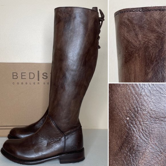 New BED STU Manchester Teak Distressed Riding Boots Size 9 - Picture 5 of 16